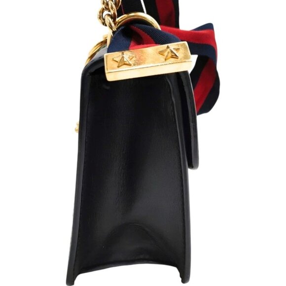 137580BQ (X6) Gucci Crossbody Bag Sherry Line Black Leather - Picture 2 of 9